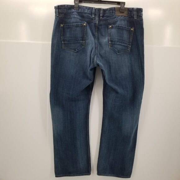 Robert Graham Classic Yates Jeans Men's Light Whiskering Distress 42 x 30 - Picture 3 of 15